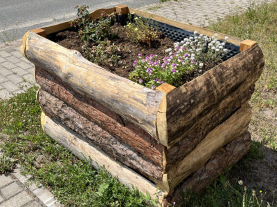 bepflanztes Hochbeet