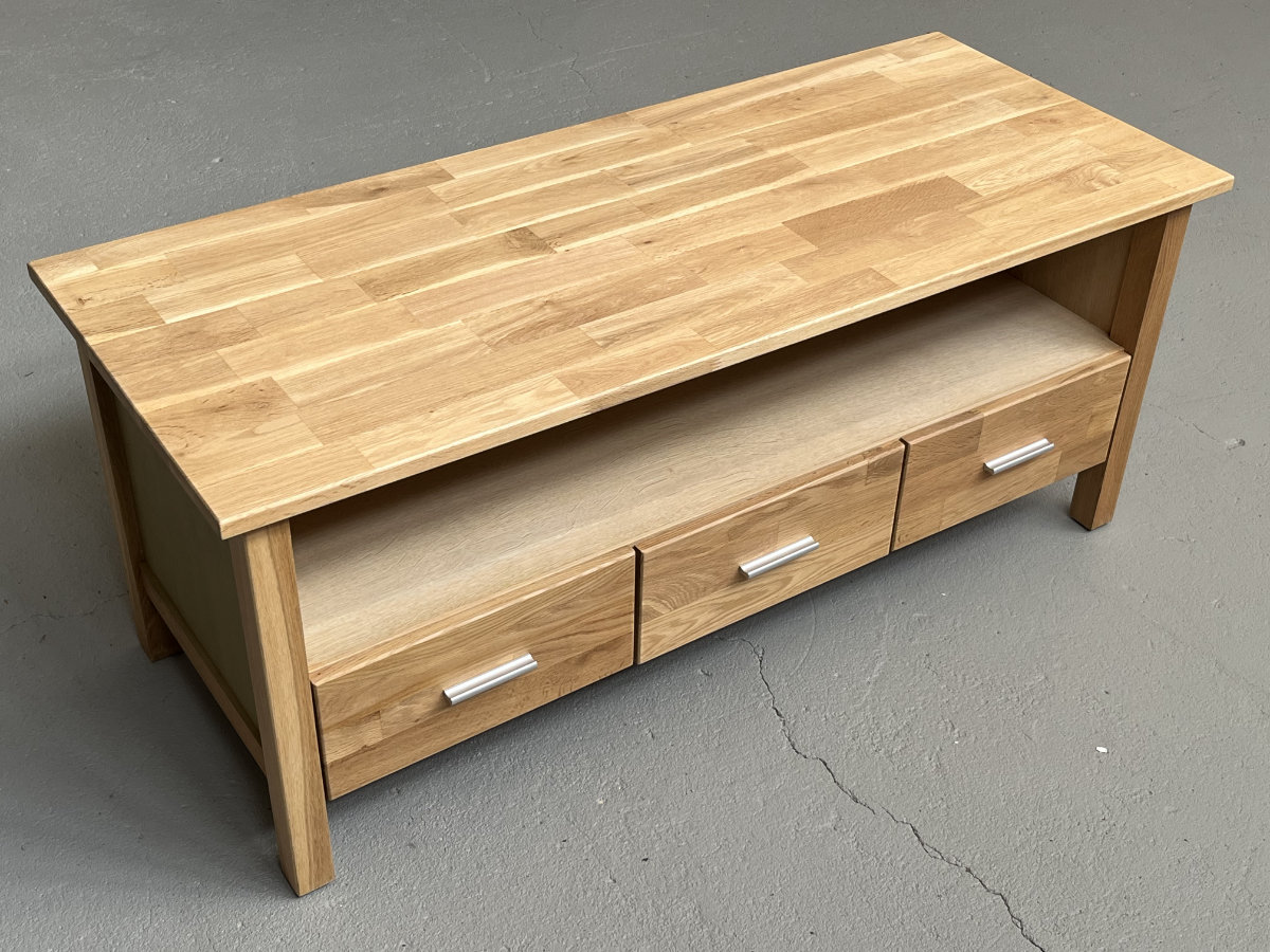 TV-Kommode aus Eiche mit Gold – Bild 2
