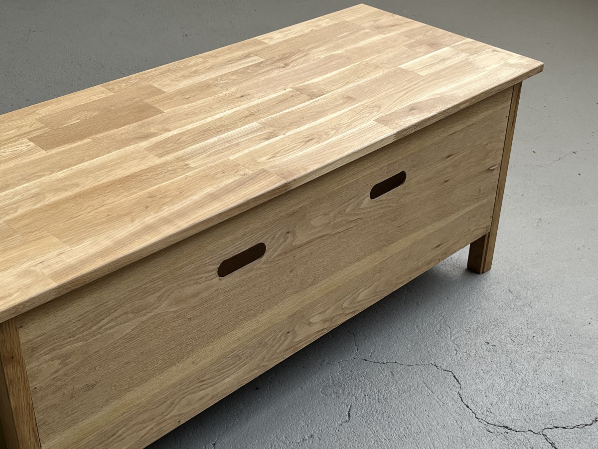TV-Kommode aus Eiche mit Gold – Bild 6