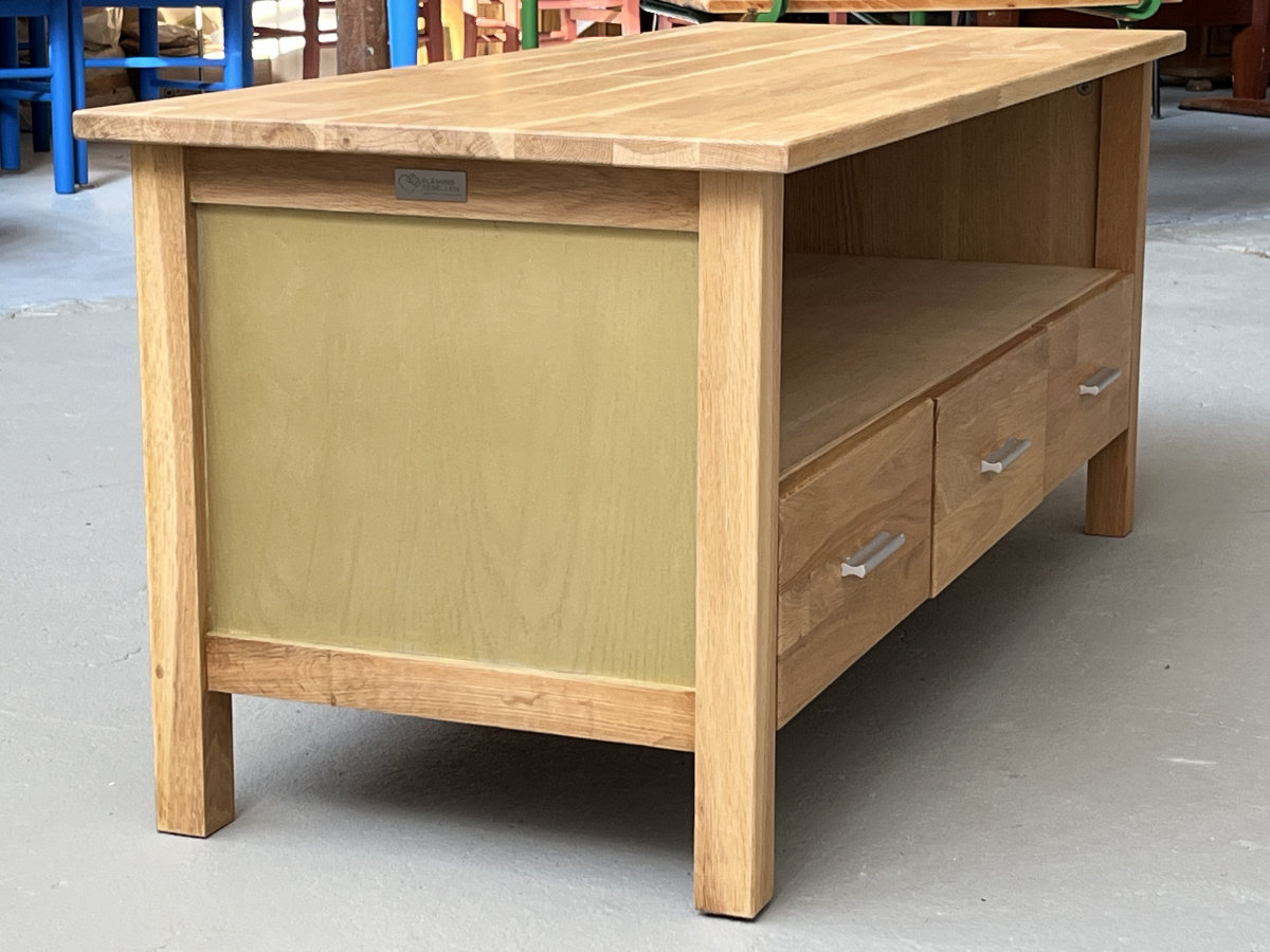 TV-Kommode aus Eiche mit Gold – Bild 9