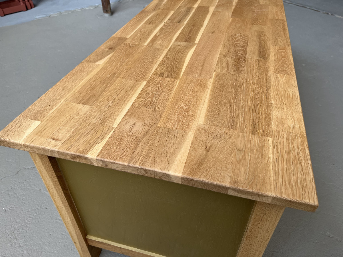 TV-Kommode aus Eiche mit Gold – Bild 10