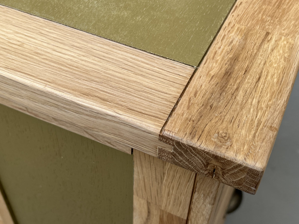 Schuhschrank aus Eiche mit Gold – Bild 7