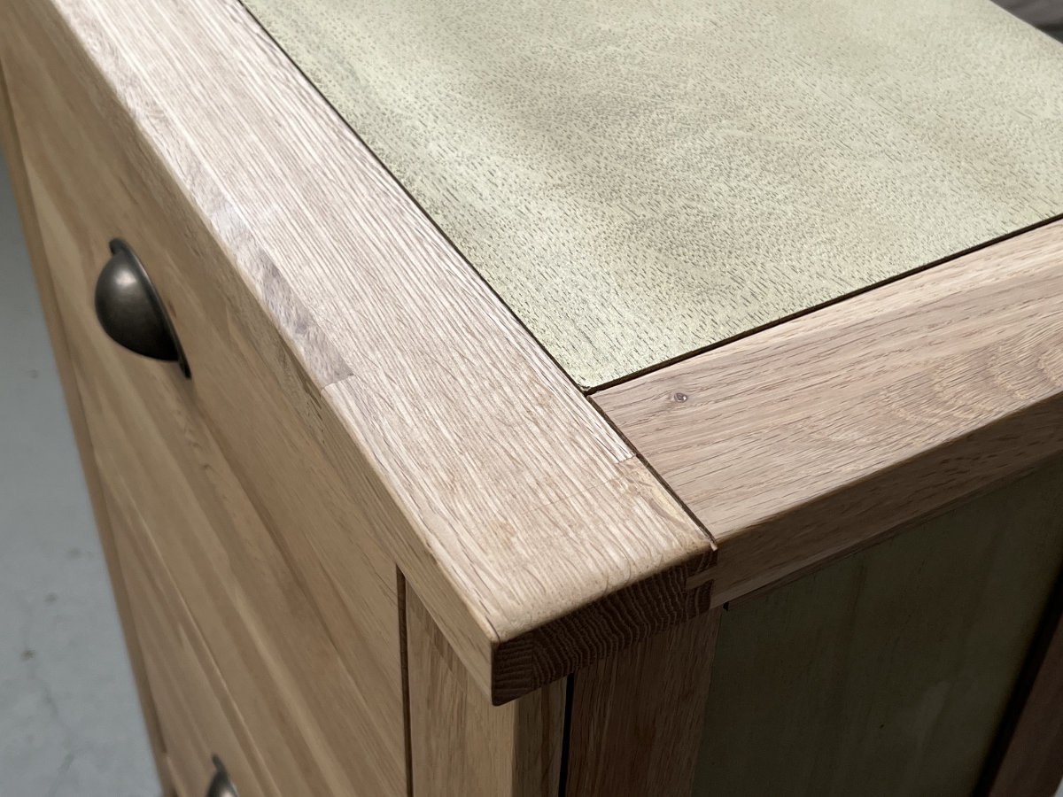 Schuhschrank aus Eiche mit Gold – Bild 8