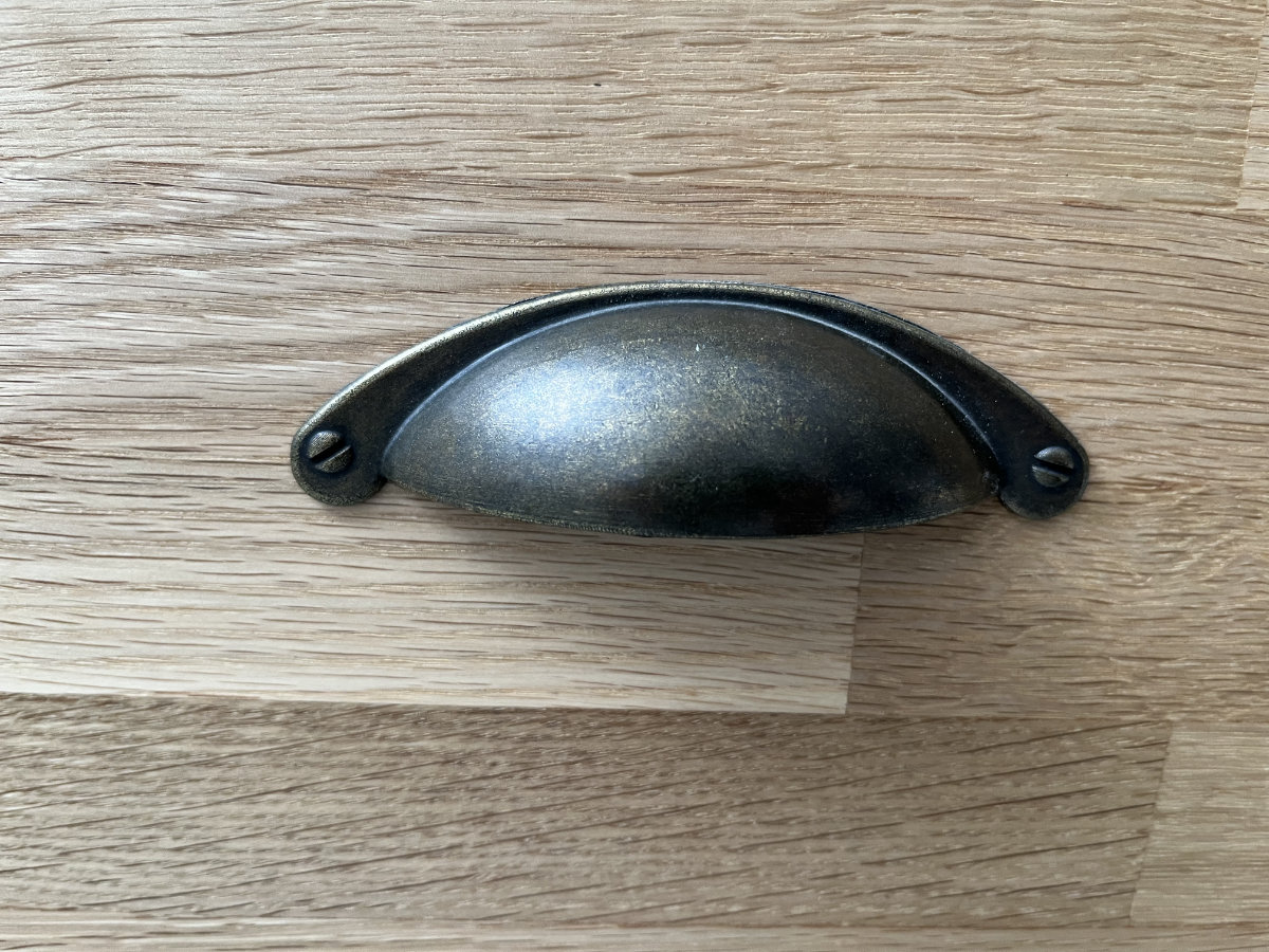 Schuhschrank aus Eiche mit Gold – Bild 9