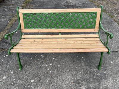 Gartenbank Flechtmuster